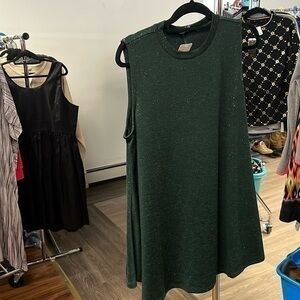 Lane Bryant size 14/16 green dress with silver sparkles